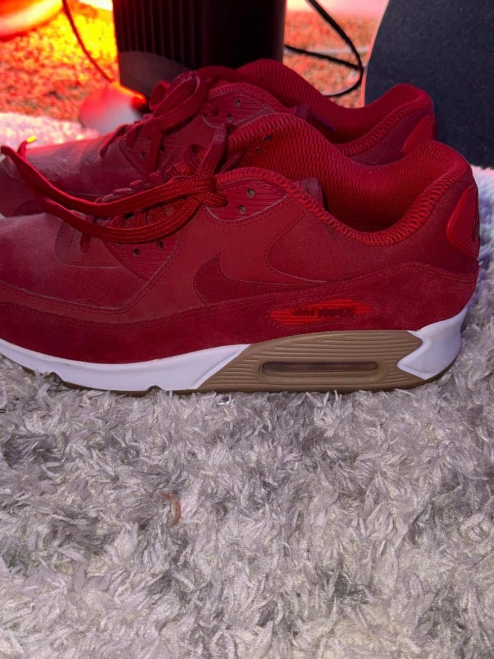 Nike woman Red/Suede Air Max Low-Top Sneakers